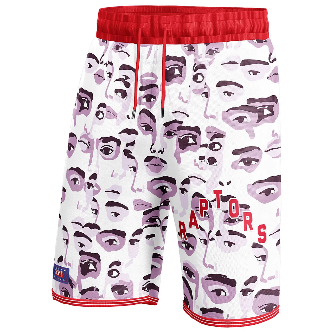 [Red/White] KidSuper & NBA Toronto Raptors Shorts