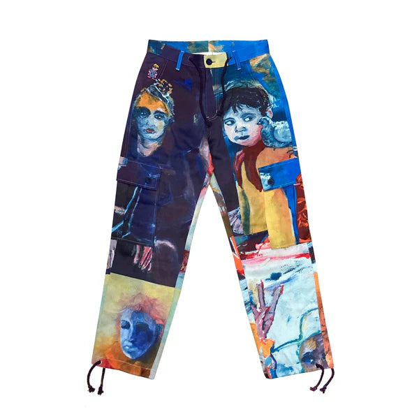 [Multicolor] “Painted Faces Cargo Pants