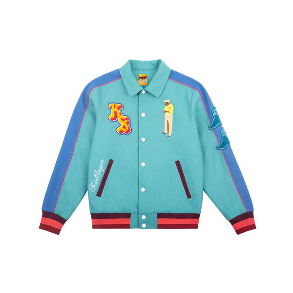 [BLUE/AQUA] VARSITY JACKET