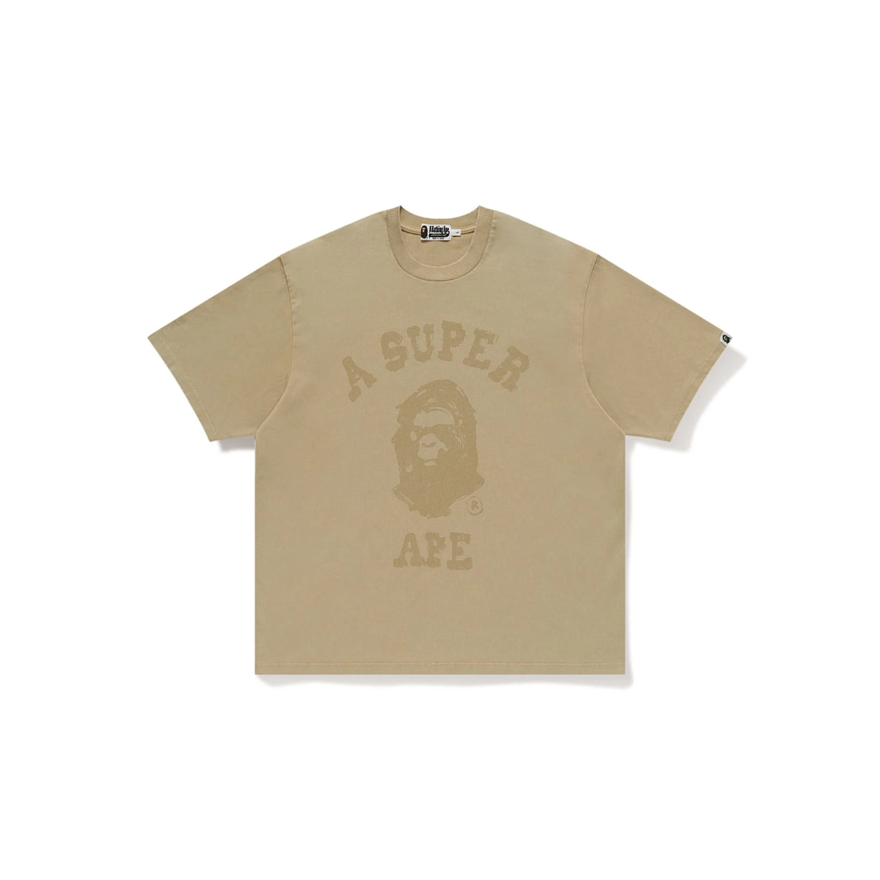 [BROWN] BAPE X KIDSUPER GARMENT DYE COLLEGE LOGO TEE