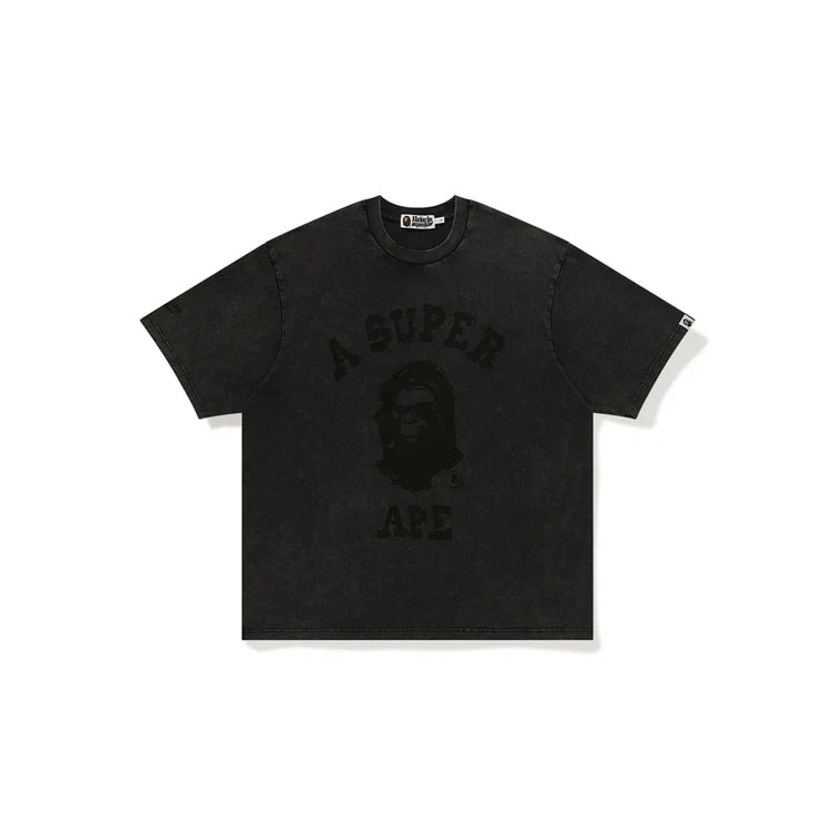 [BLACK] BAPE x KIDSUPER GARMENT DYE COLLEGE LOGO TEE