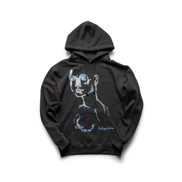[Black] Painted Girl Hoodie