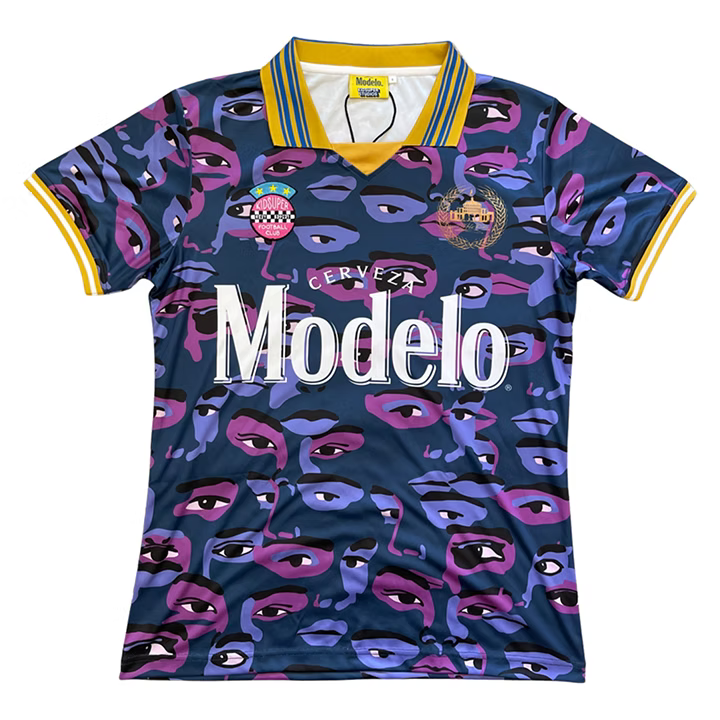 [Purple/ Gold] KidSuper x Modelo Soccer Uniform Faces Jersey