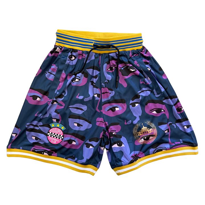 [Purple-Gold] KidSuper x Model Soccer Uniform Faces ShortS