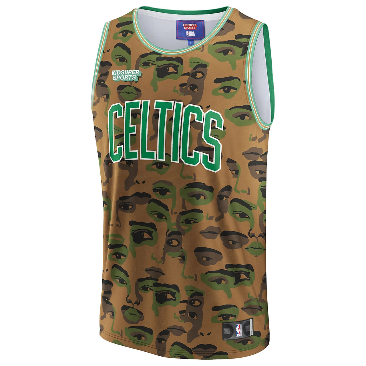 [Green/Camo] NBA X KIDSUPER Boston Celtics Jersey