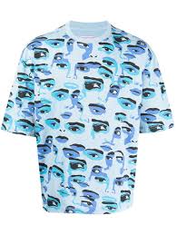 [BLUE] FACE CAMO TEE