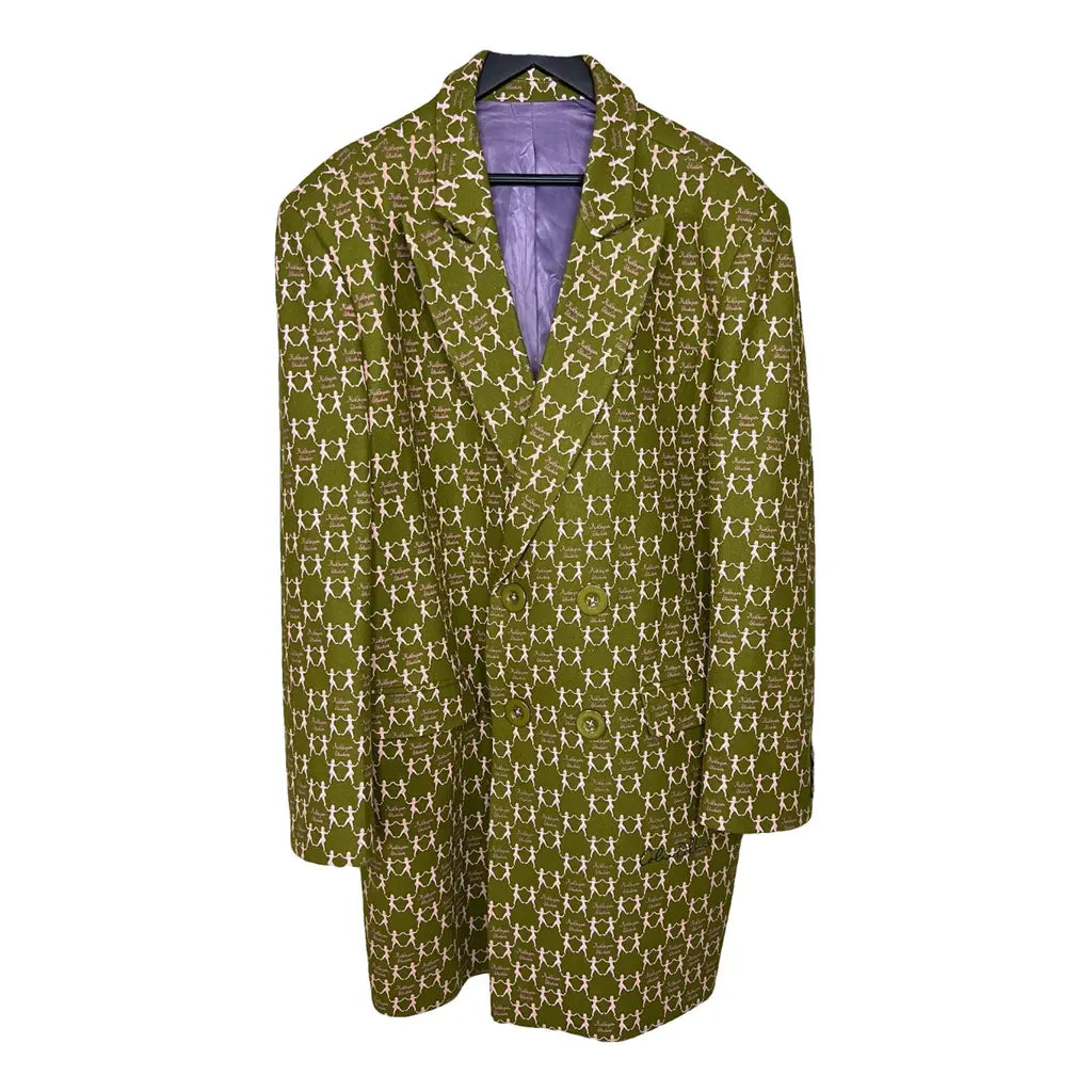 [GREEN/OLIVE-PINK] DANCING LADIES LONG COAT