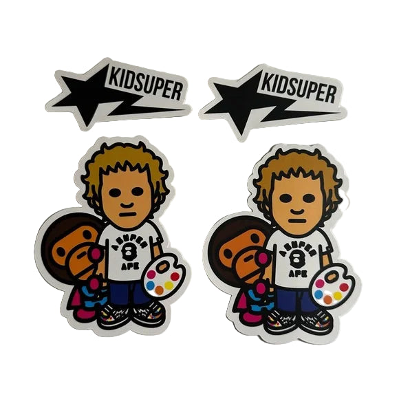 [MULTICOLOR] BAPE X KIDSUPER OFFICIAL STICKER SET
