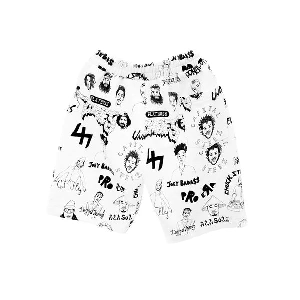 [WHITE] PRO ERA X Beast Coast x KidSuper Shorts