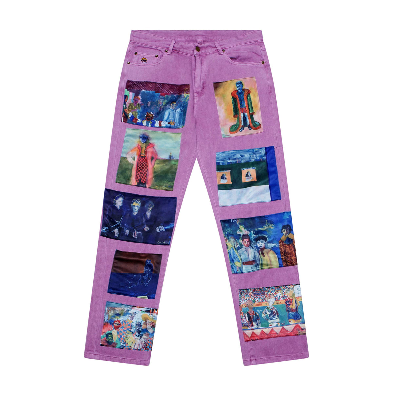 [Pink] Original Patchwork Denim