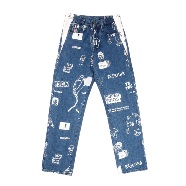 [Blue-Denim] DOODLE DENIM JEANS