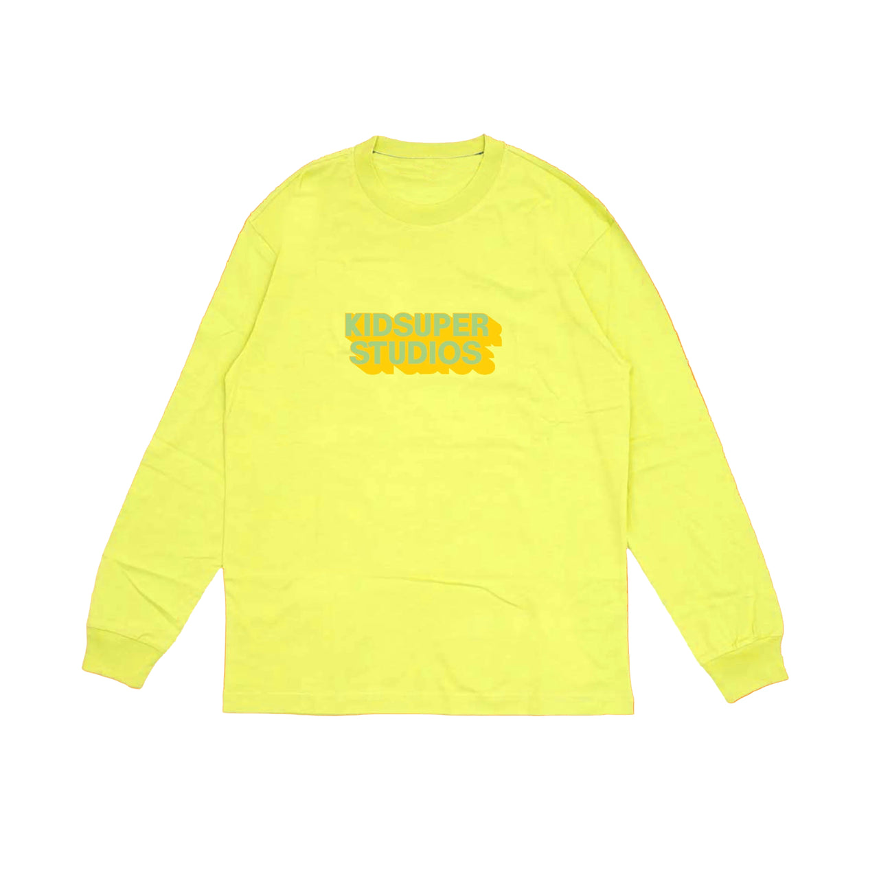 [NEON GREEN/GREEN-GREY-ORANGE] LONG SLEEVE LOGO TEE